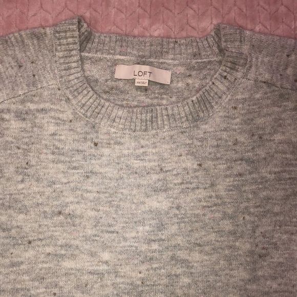 Loft Womens Gray Knit Crewneck Sweater - Picture 2 of 6